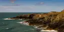 The rocky coast at South Stack near Holyhead on Anglesey, Wales, the Welsh end of the ferry route
