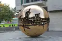 The Sphere within Sphere bronze sculpture at Trinity College Dublin